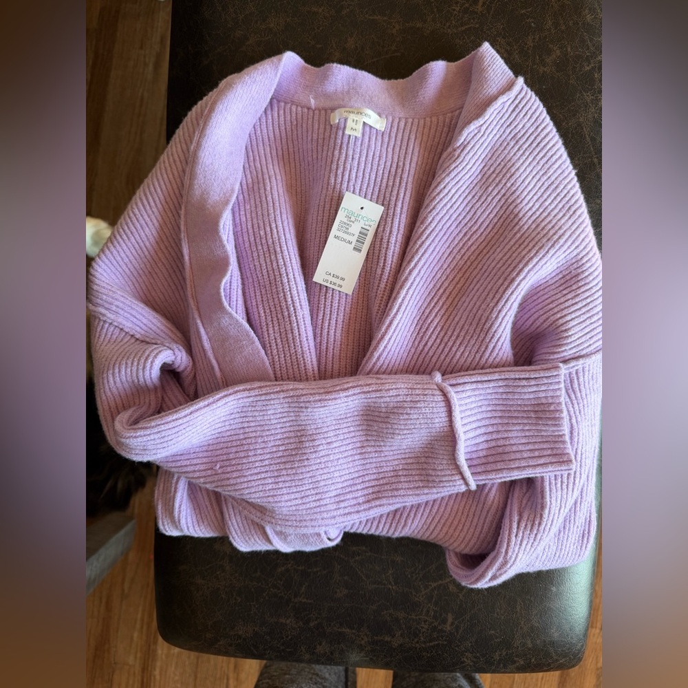 Maurices Light Purple Cardigan Sweater